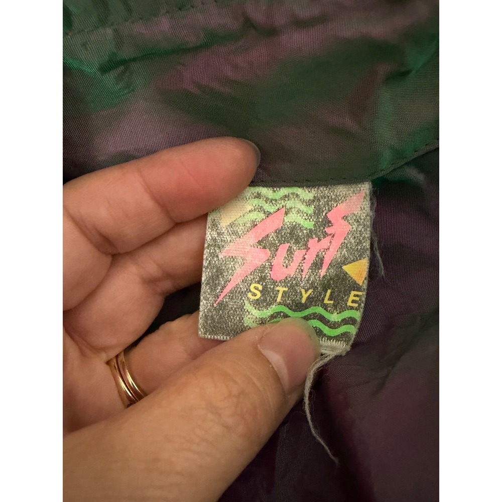 Vintage Surf Style Interplanetary Body Gear Iridescent Windbreaker 90s OSFA - Picture 5 of 6